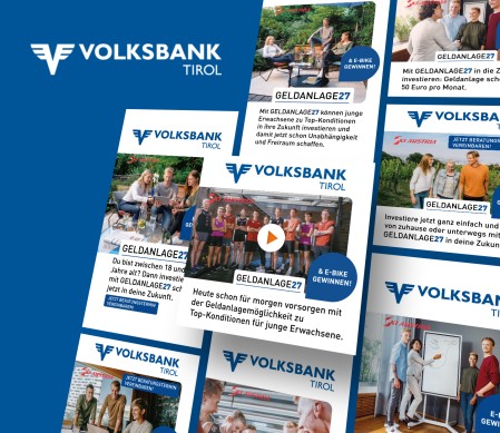 Kampagne der Volksbank Tirol für junge Erwachsene