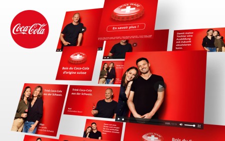 Banner für die neue Kampagne von Coca-Cola Schweiz