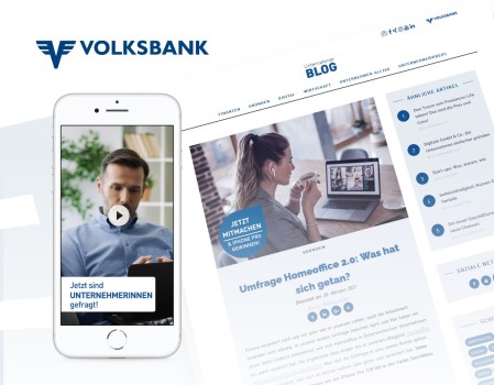 Volksbank Unternehmerblog: Kampagne zur Newsletter-Generierung